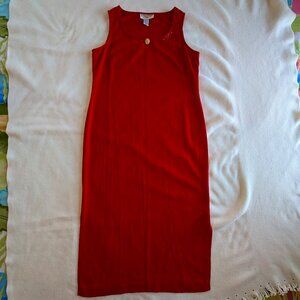 Jessica Howard Petite Dress Women 14P Red Sleeveless Maxi Party Special Occasion